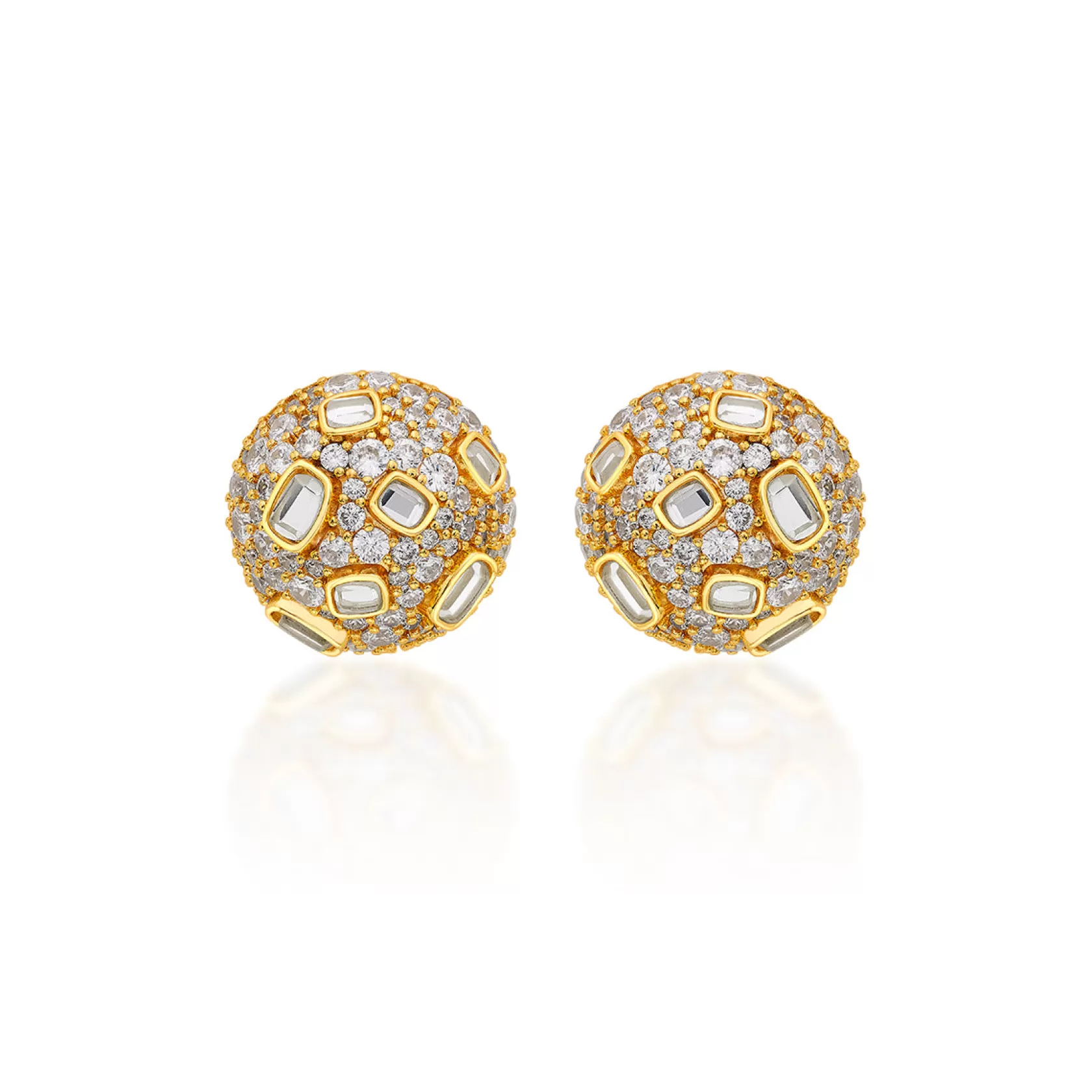 Earrings*Isharya Stan Baroque Stud Earrings Gold