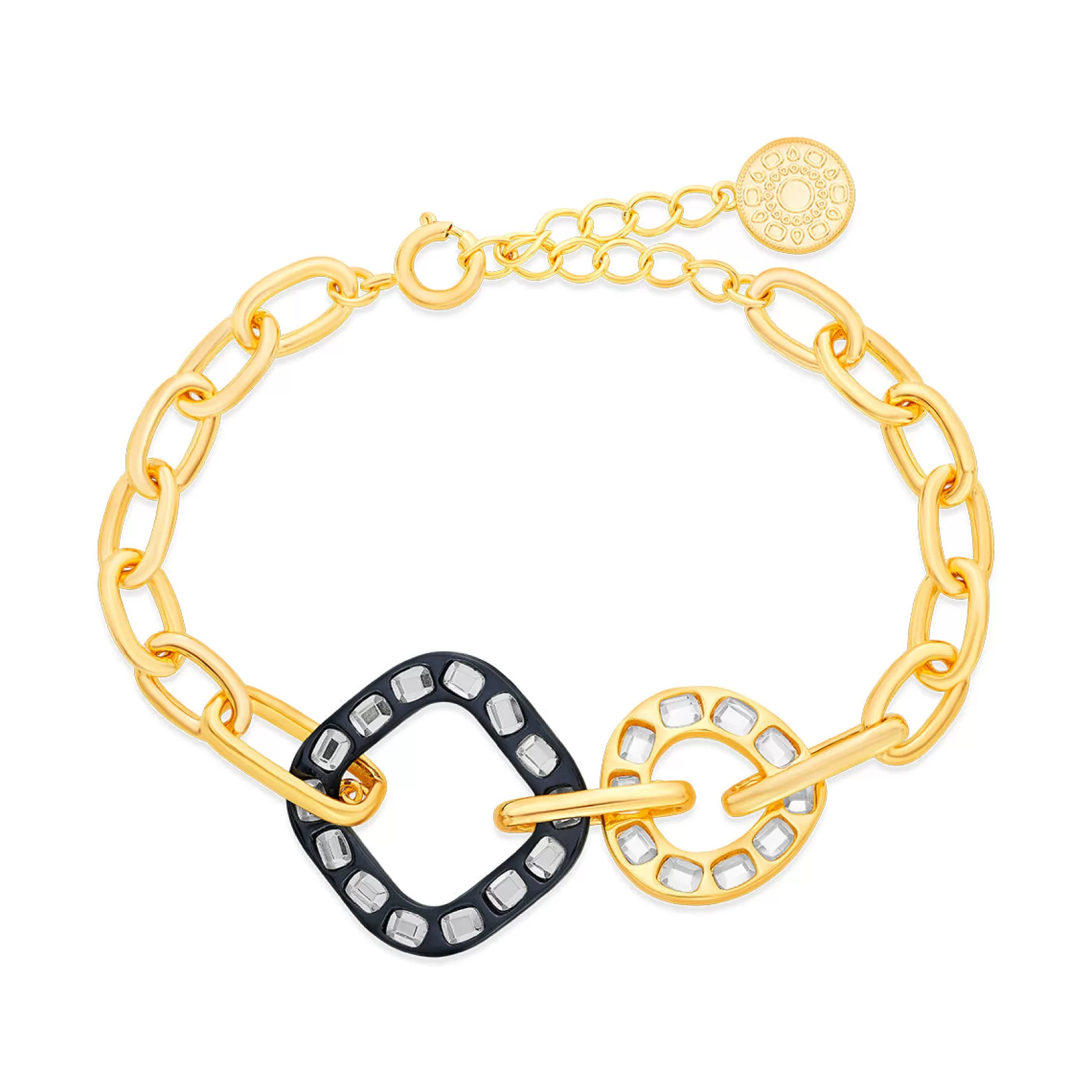 Wristwear*Isharya Stan Geometry Link Bracelet Gold