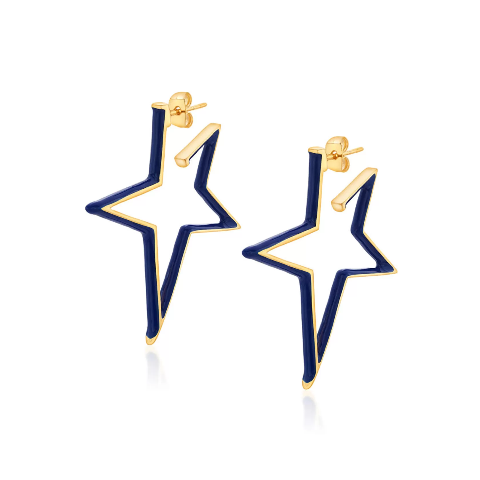 Earrings*Isharya Star Retro Earrings Blue