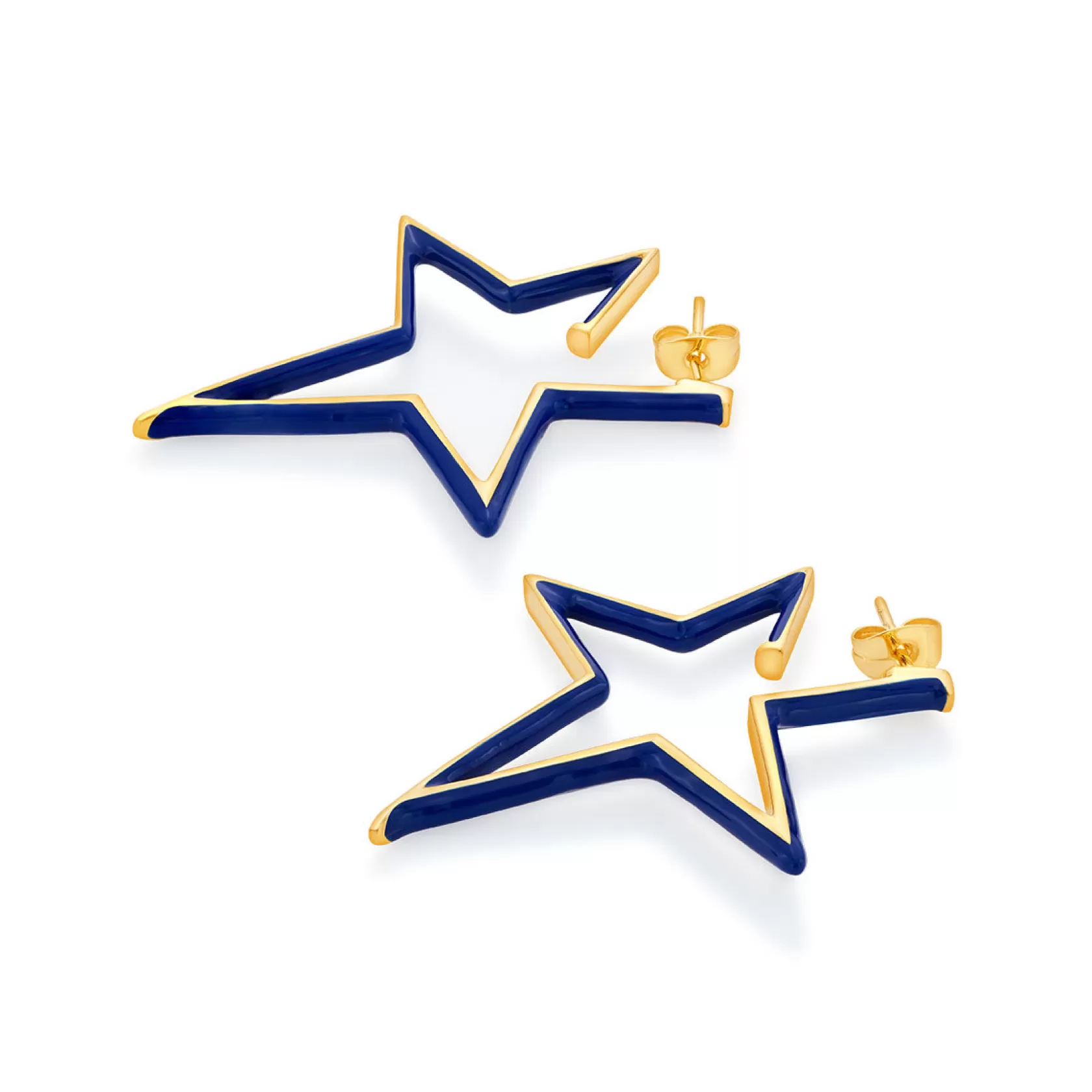 Earrings*Isharya Star Retro Earrings Blue