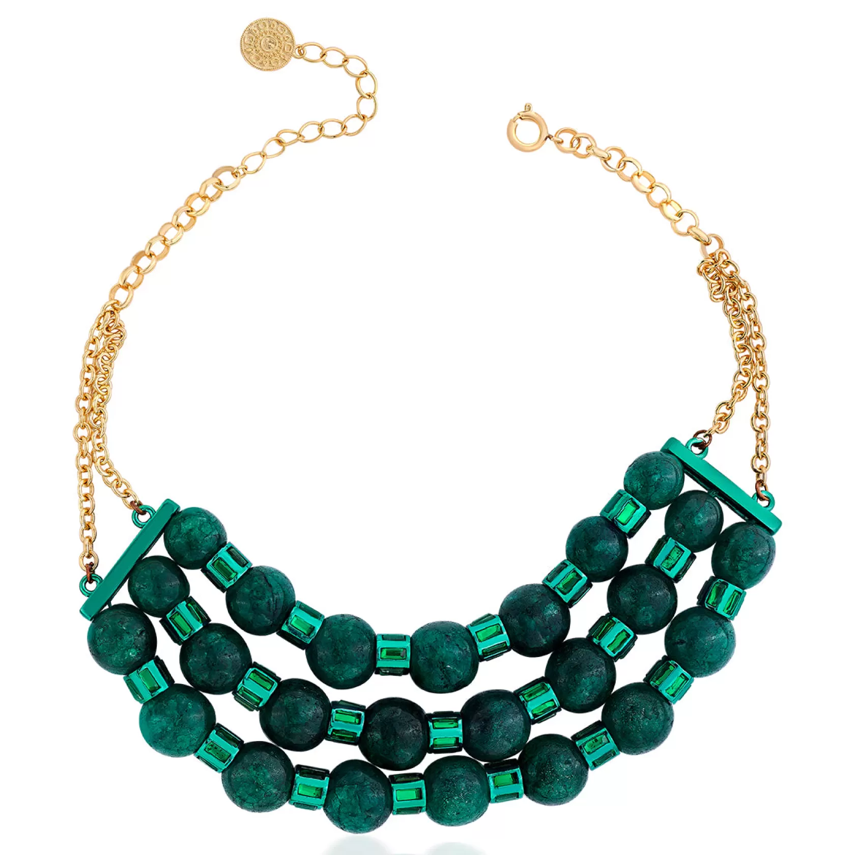 Necklace*Isharya Sultana Quartz Choker Necklace Green