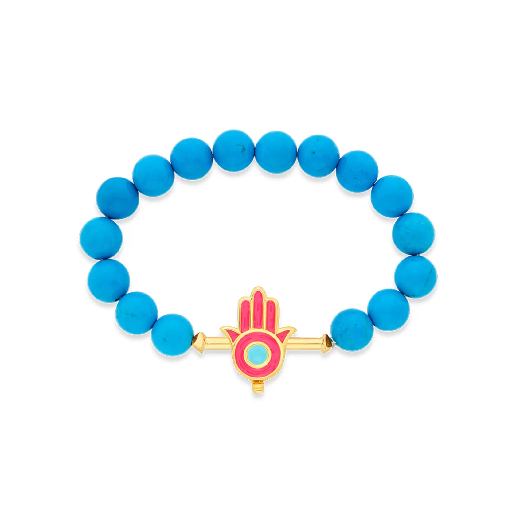 Wristwear*Isharya Turquoise Bead Bracelet Blue