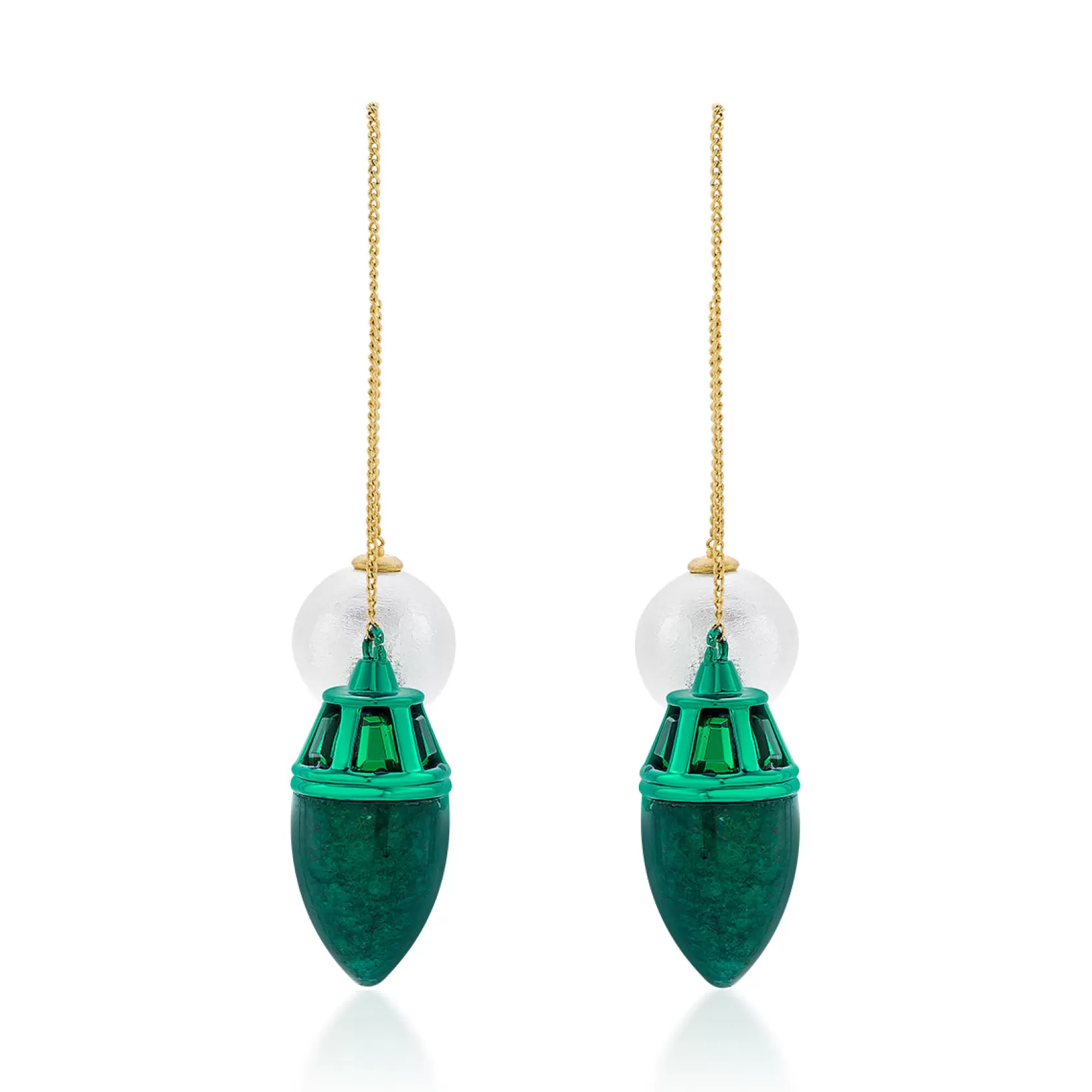 Earrings*Isharya Zeenat Pearl Drop Earrings Green