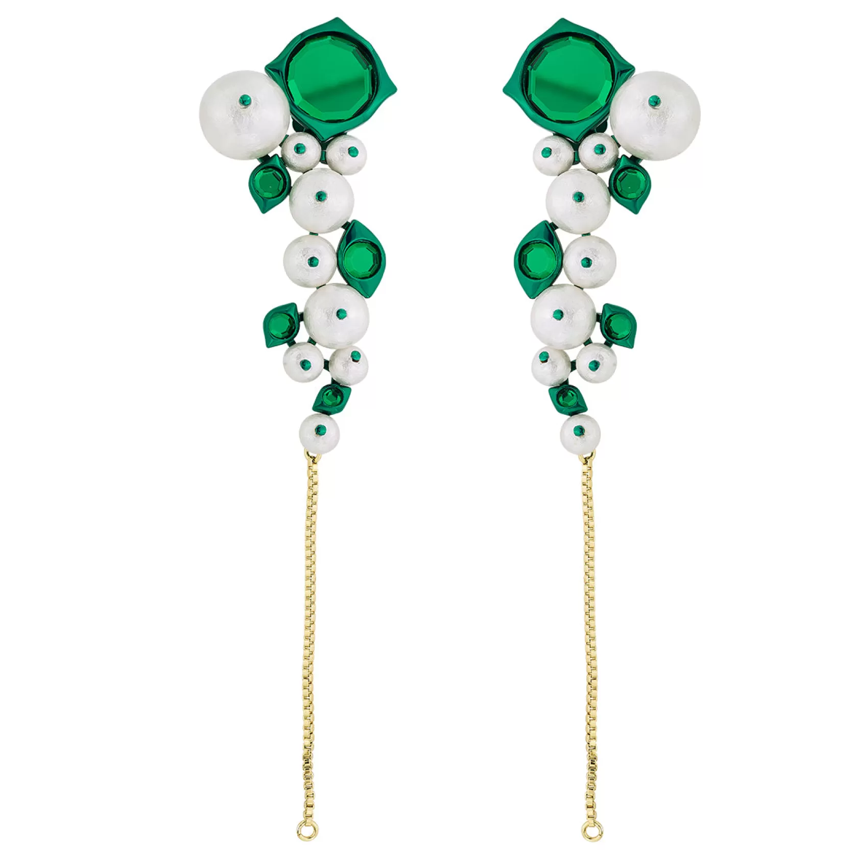 Earrings*Isharya Zeenat Pearl Vine Earrings Green